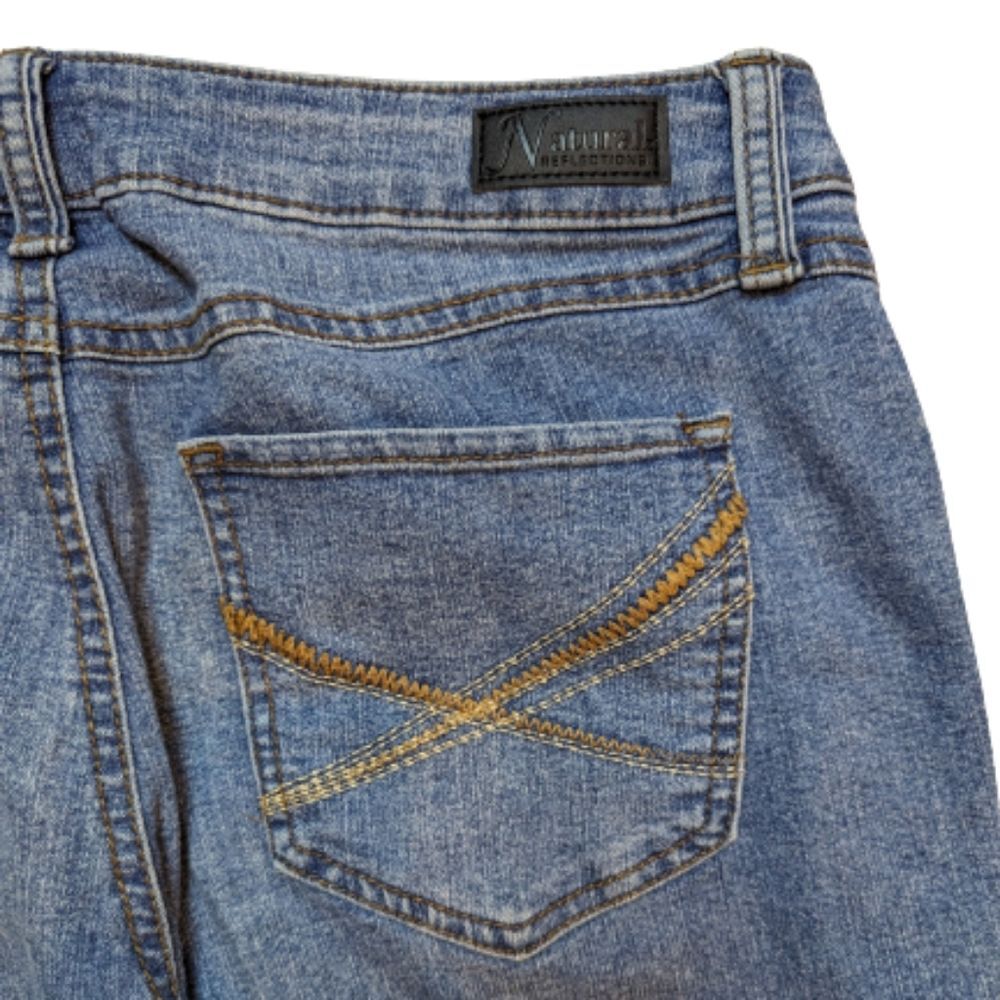 Natural Reflections Mid-Rise Straight Leg Blue Jeans Size 10